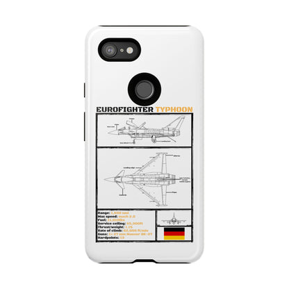 Eurofighter typhoon Schematic edition phone case (Luftwaffe Colour-Way)