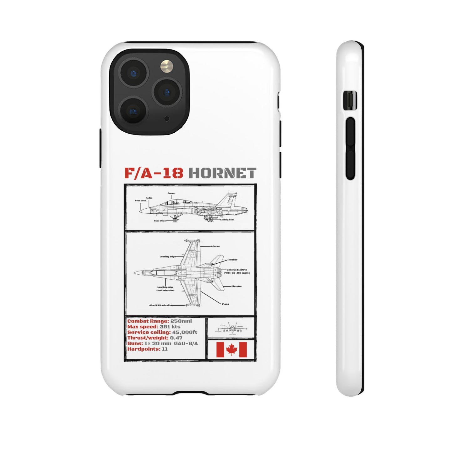 F/A-18 Hornet Schematic edition phone case (RCAF Colour-Way)
