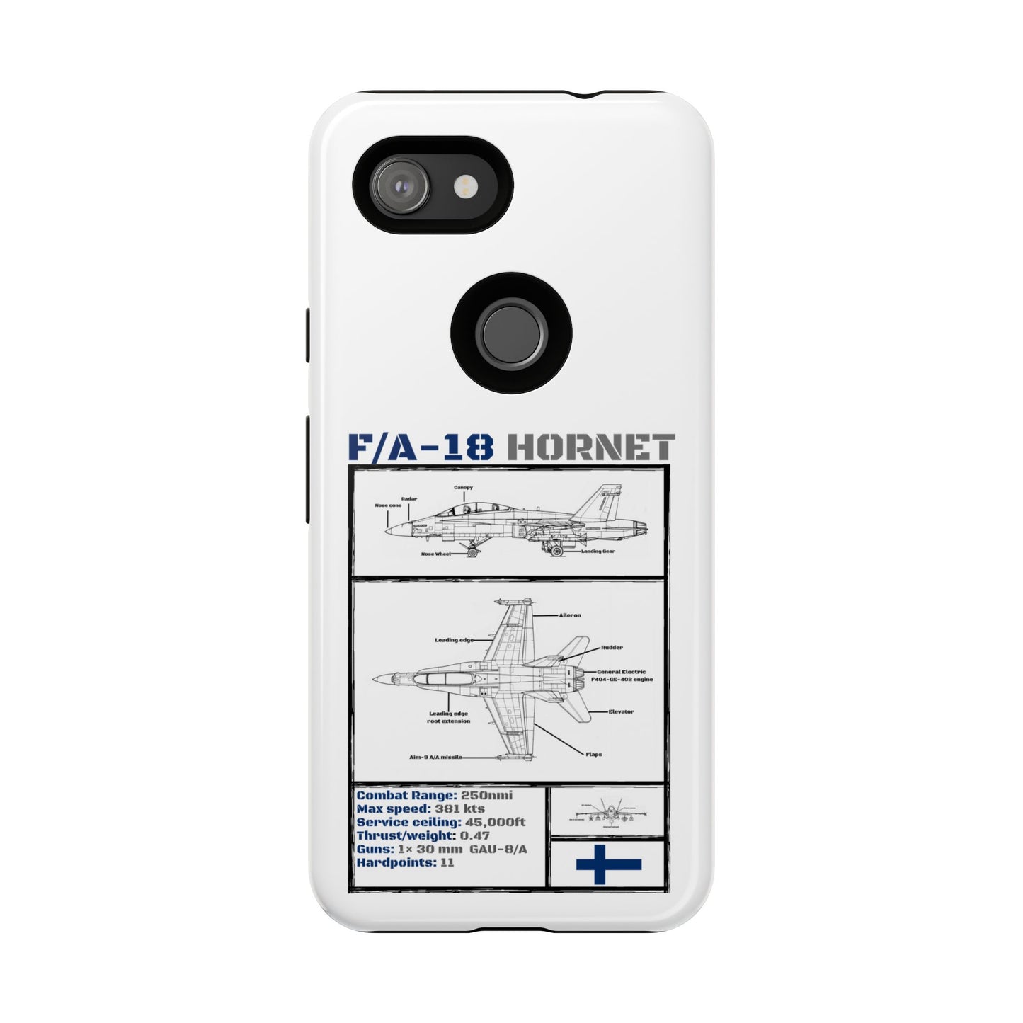 F/A-18 Hornet Schematic edition phone case (FAF Colour-Way)