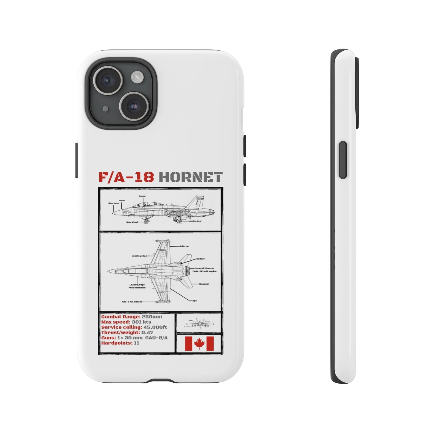 F/A-18 Hornet Schematic edition phone case (RCAF Colour-Way)