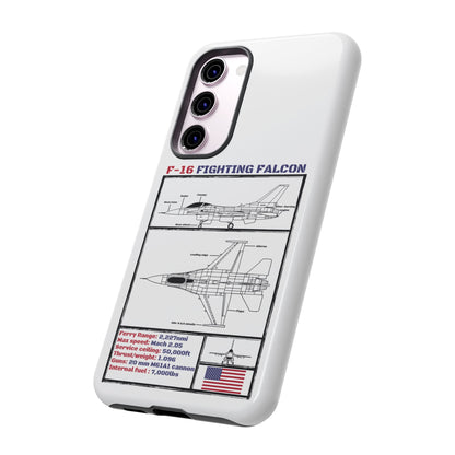 F-16 Fighting Falcon Schematic edition phone case (USAF Colour-Way)