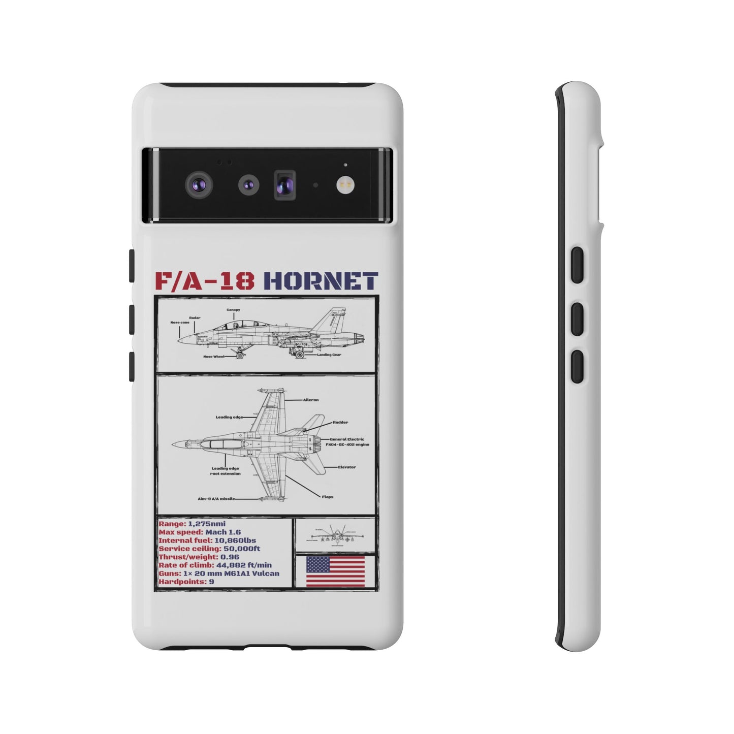 F/A-18 Hornet Schematic edition phone case (USAF Colour-Way)
