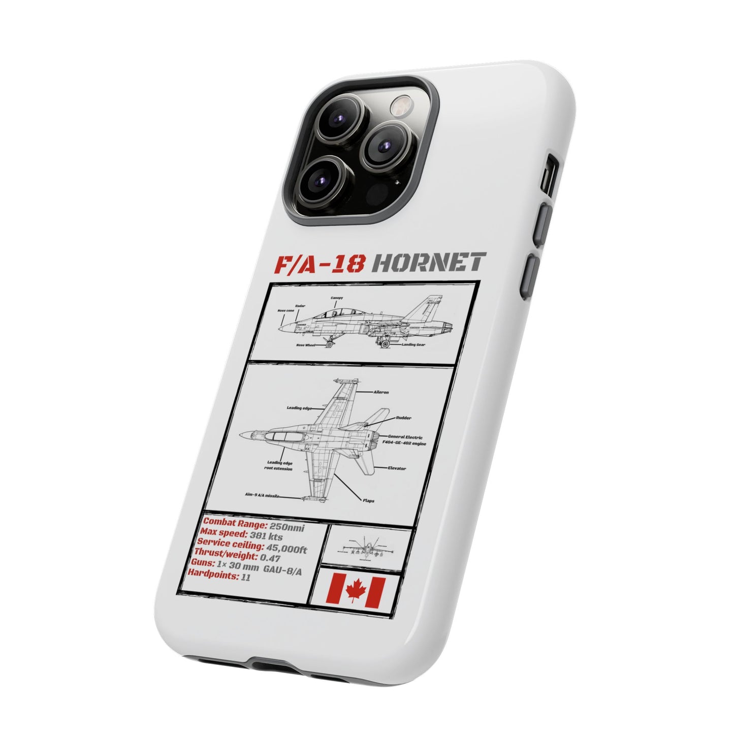 F/A-18 Hornet Schematic edition phone case (RCAF Colour-Way)