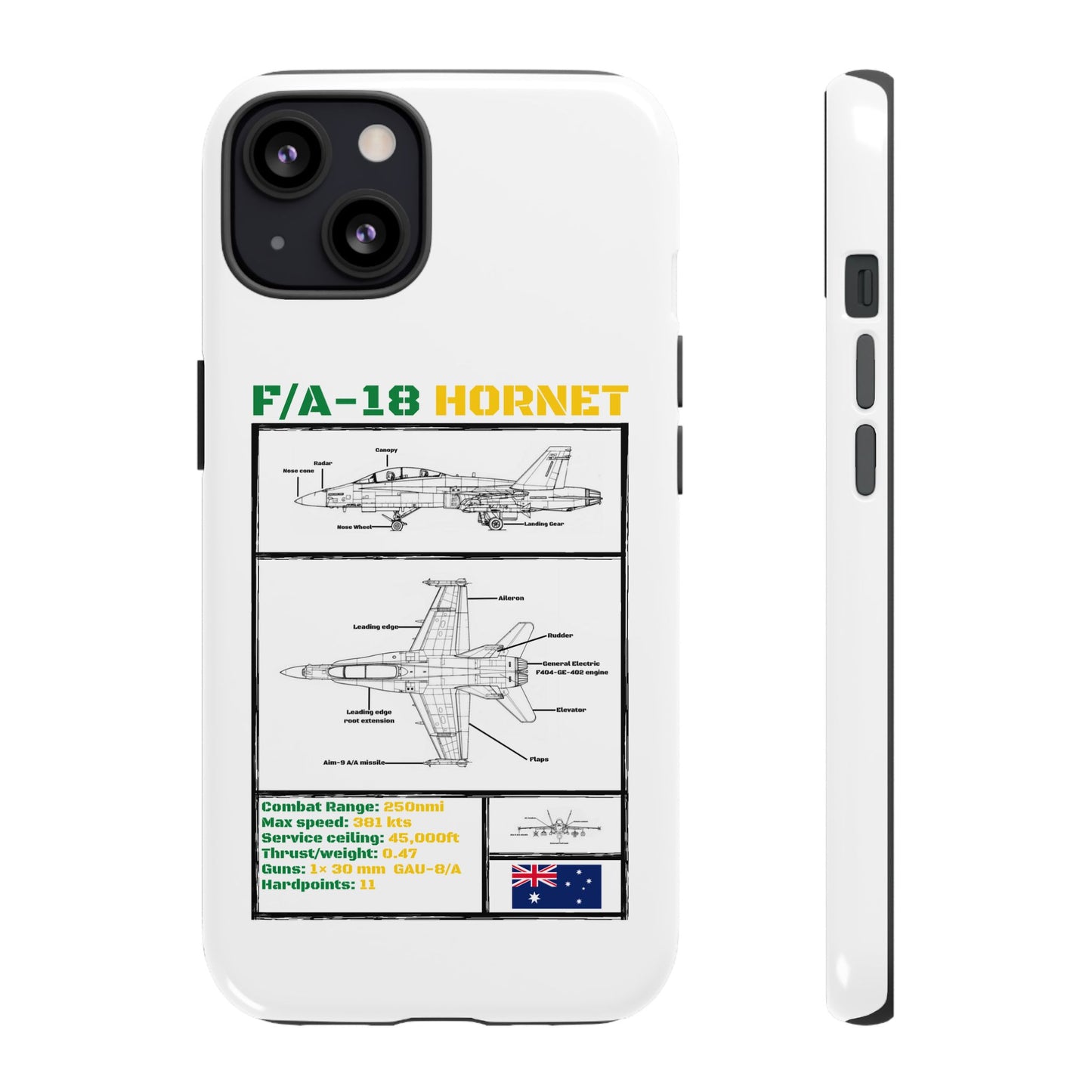 F/A-18 Hornet Schematic edition phone case (RAAF Colour-Way)