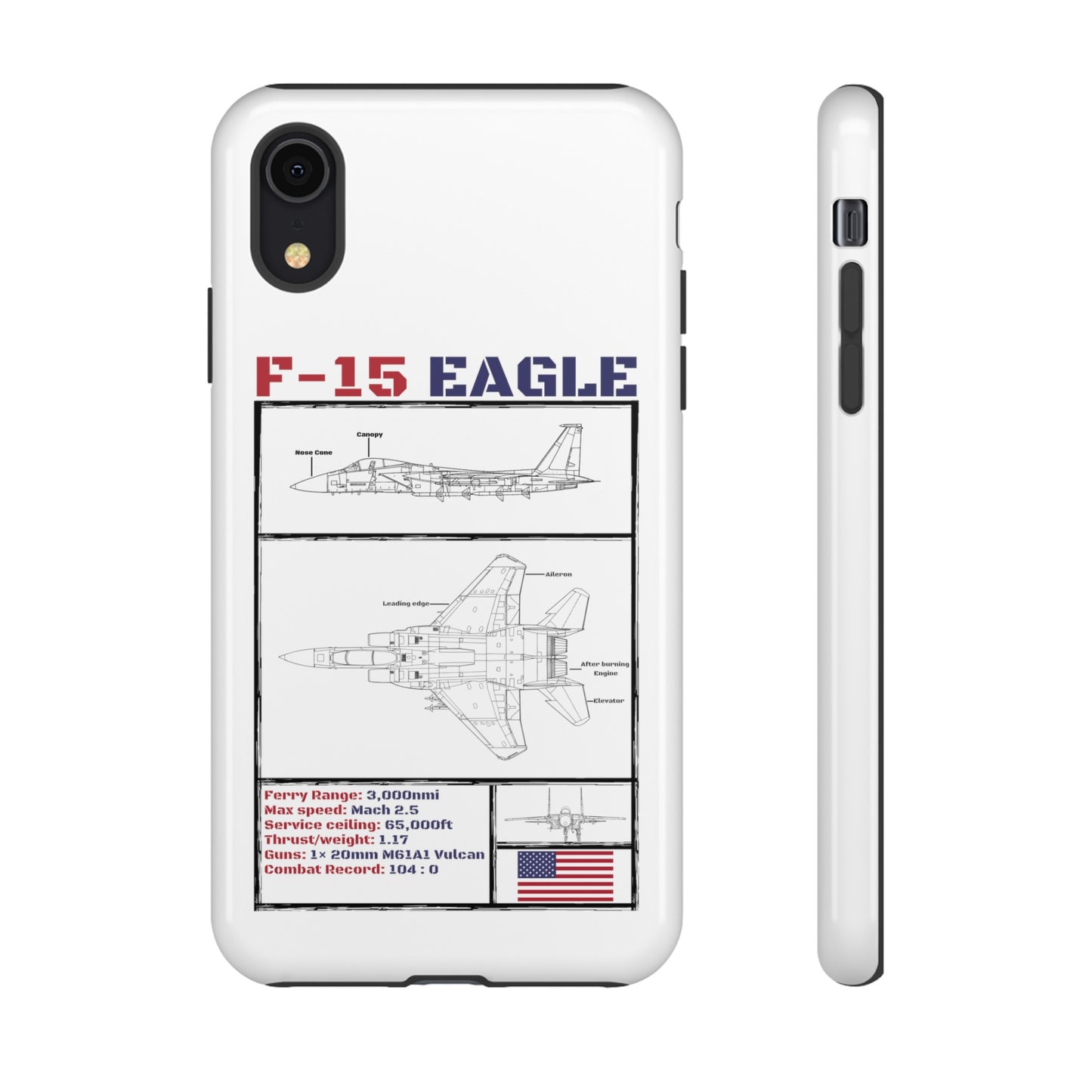 F-15 Schematic rigid Phone Case (USAF colour-ways)