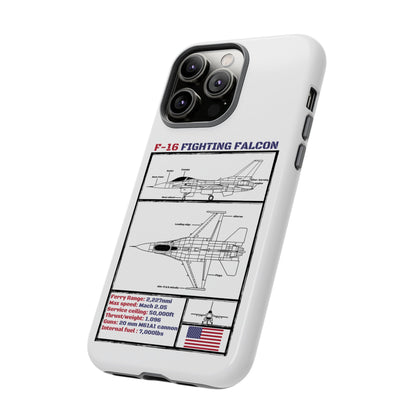 F-16 Fighting Falcon Schematic edition phone case (USAF Colour-Way)