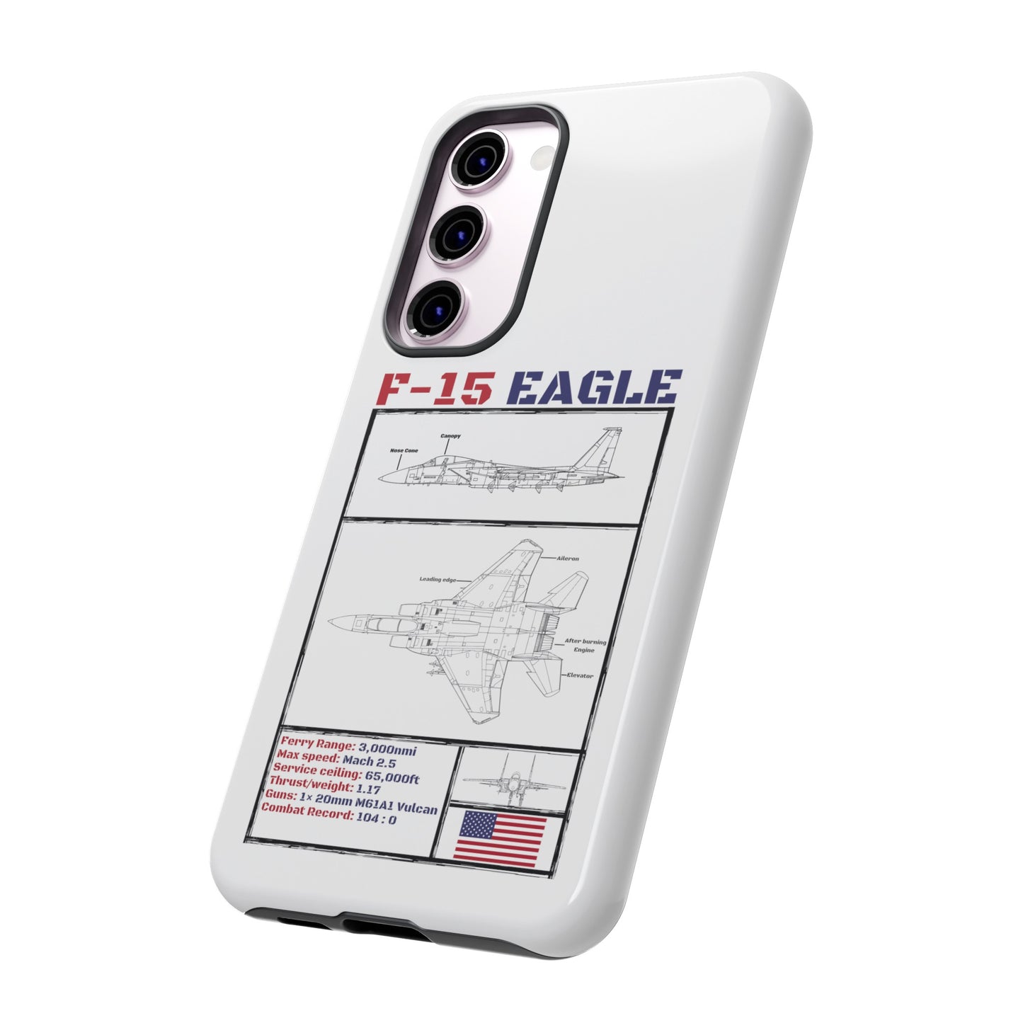 F-15 Schematic rigid Phone Case (USAF colour-ways)