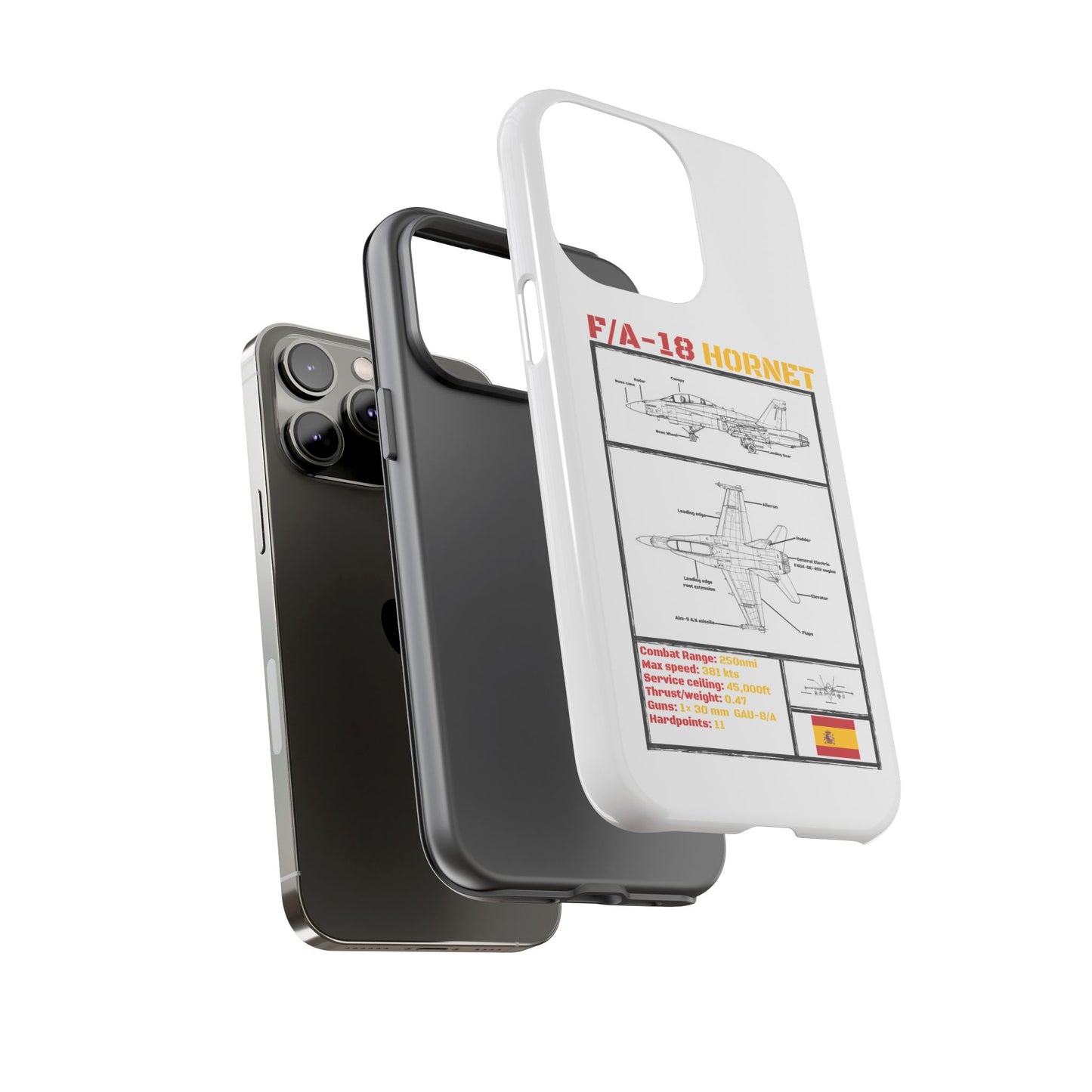 F/A-18 Hornet Schematic edition phone case (EDA Colour-Way)