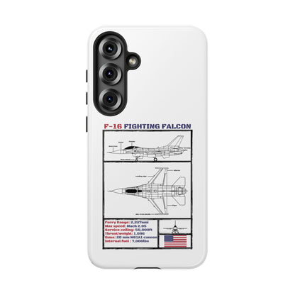 F-16 Fighting Falcon Schematic edition phone case (USAF Colour-Way)