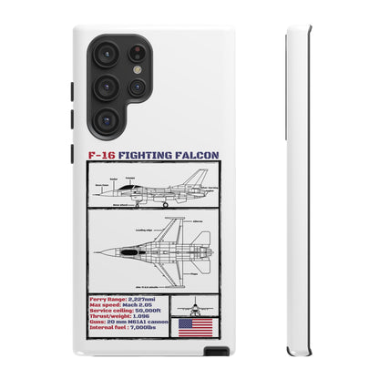 F-16 Fighting Falcon Schematic edition phone case (USAF Colour-Way)