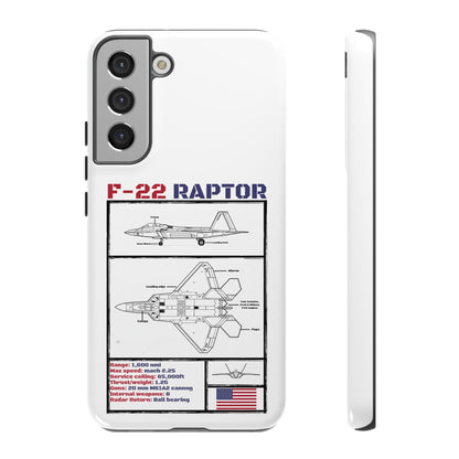F-22 Raptor Schematic edition phone case (USAF Colour-Way)