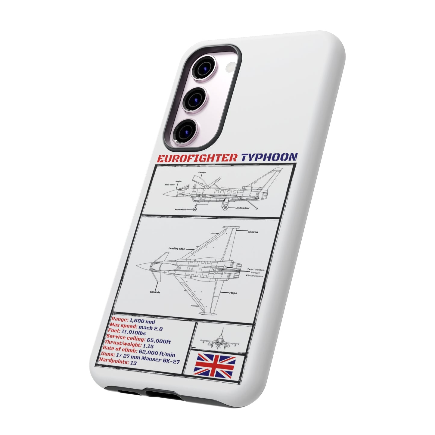 Eurofighter Typhoon Rigid Phone Case (RAF colour-ways)