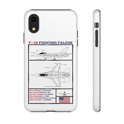 F-16 Schematic rigid Phone Case (USAF colour-ways)