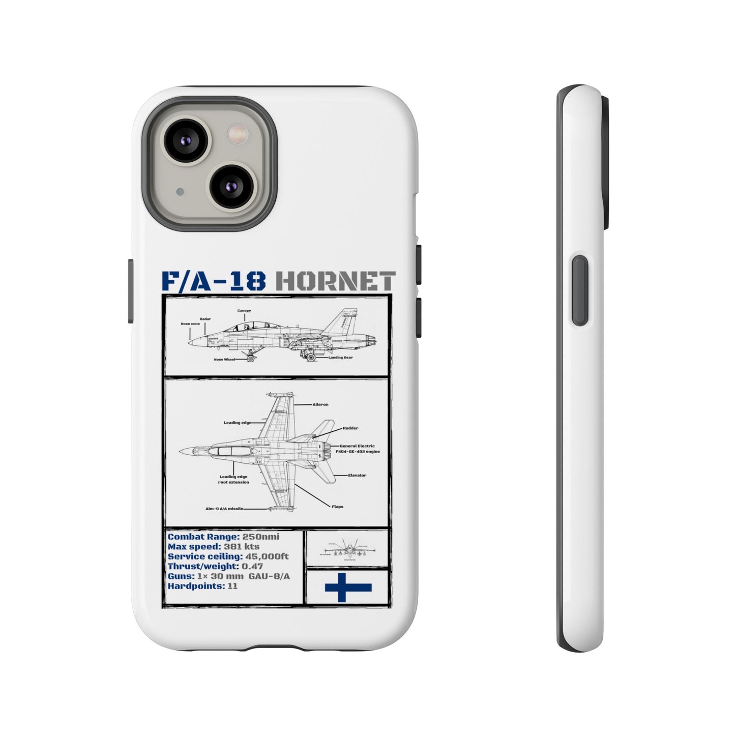 F/A-18 Hornet Schematic edition phone case (FAF Colour-Way)