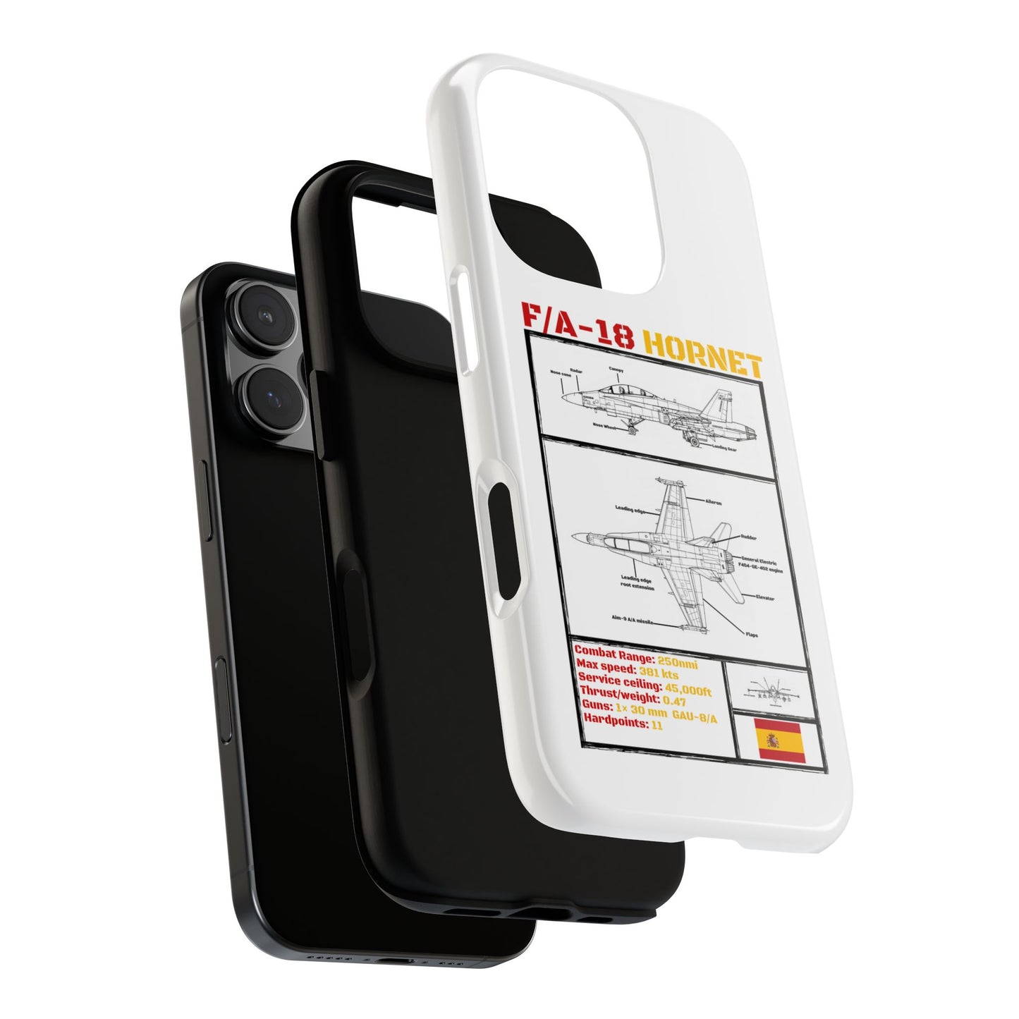 F/A-18 Hornet Schematic edition phone case (EDA Colour-Way)