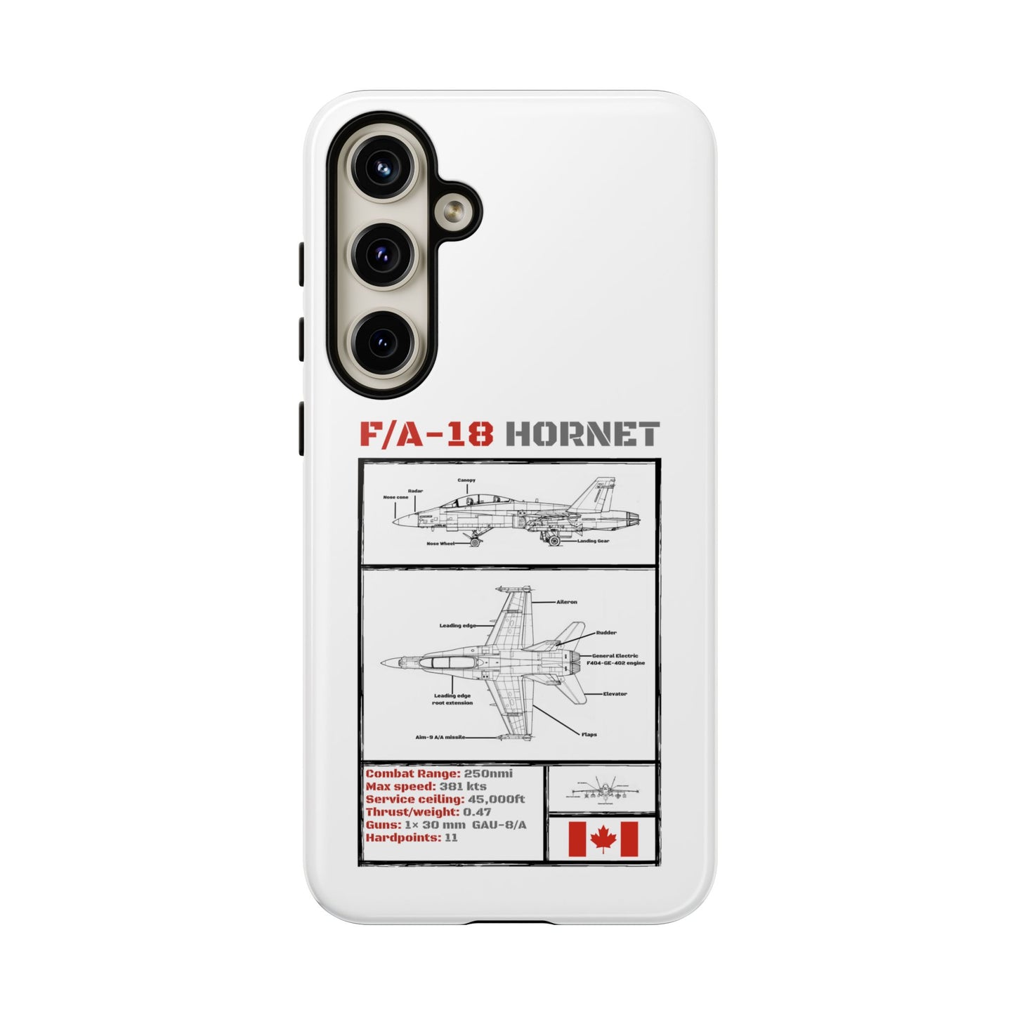 F/A-18 Hornet Schematic edition phone case (RCAF Colour-Way)
