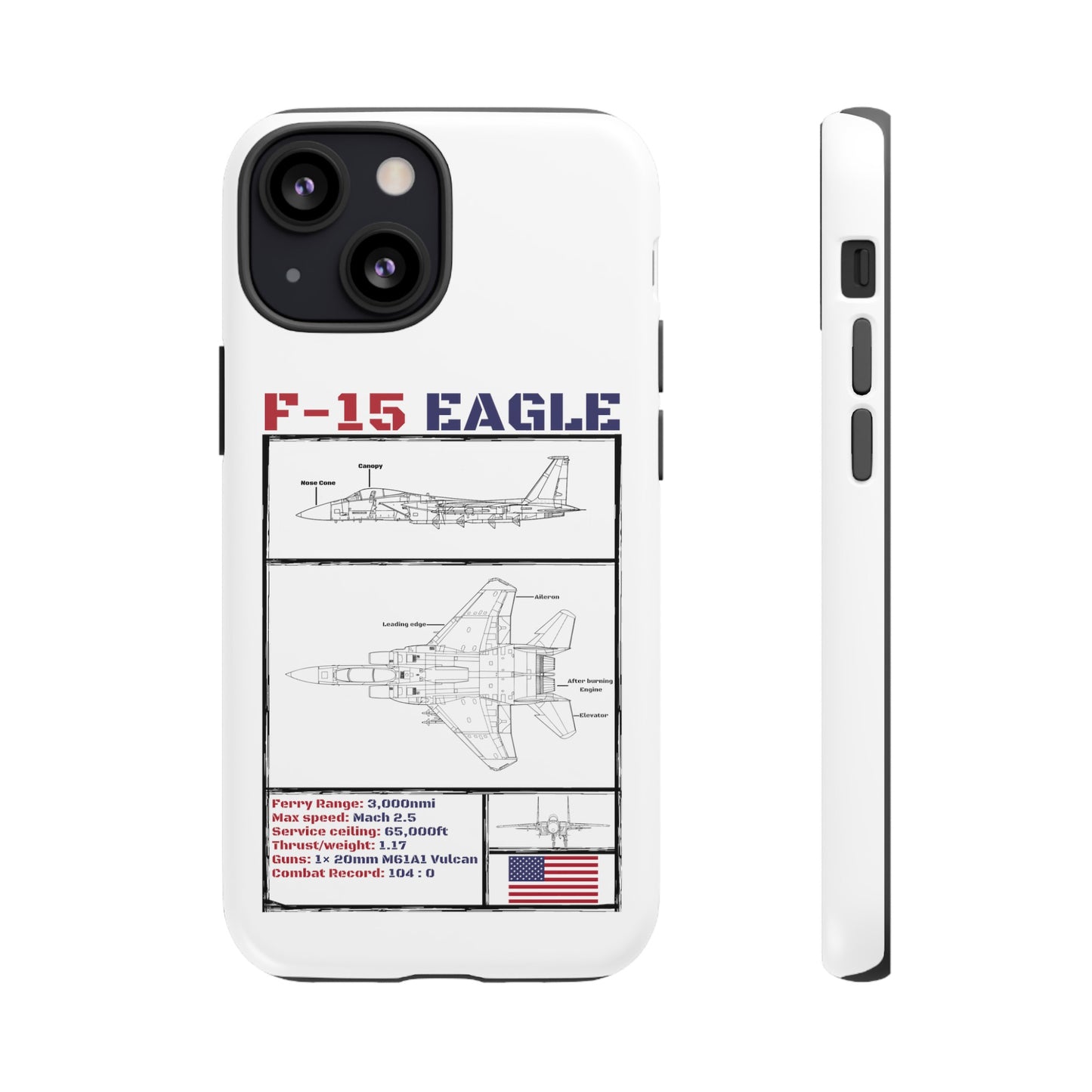 F-15 Schematic rigid Phone Case (USAF colour-ways)