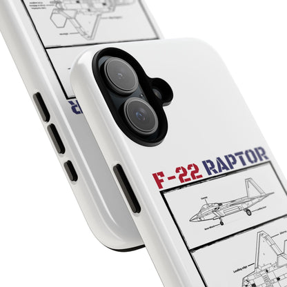 F-22 Raptor Schematic edition phone case (USAF Colour-Way)