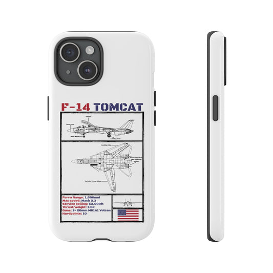 F-14 Schematic Rigid Phone Case (USAF colour-ways)