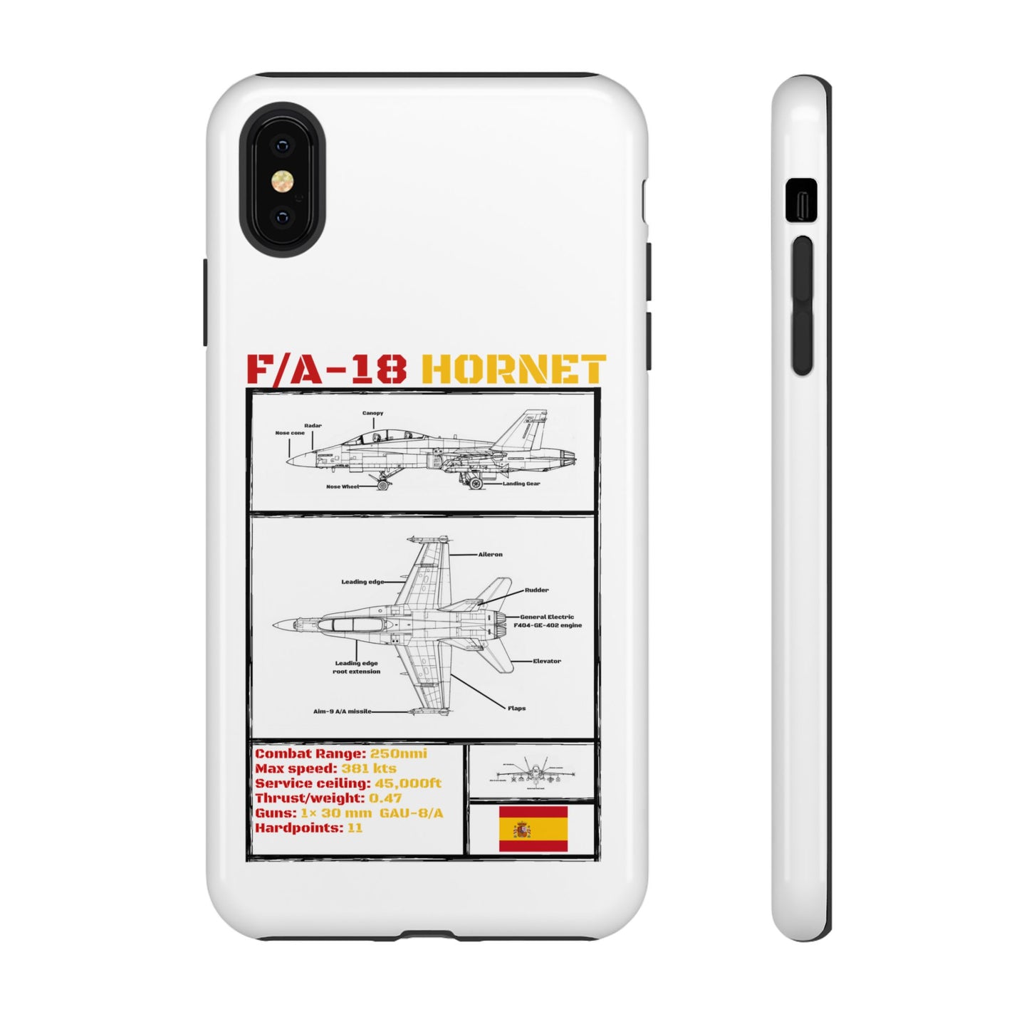 F/A-18 Hornet Schematic edition phone case (EDA Colour-Way)