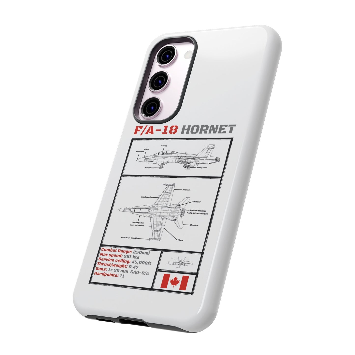 F/A-18 Hornet Schematic edition phone case (RCAF Colour-Way)