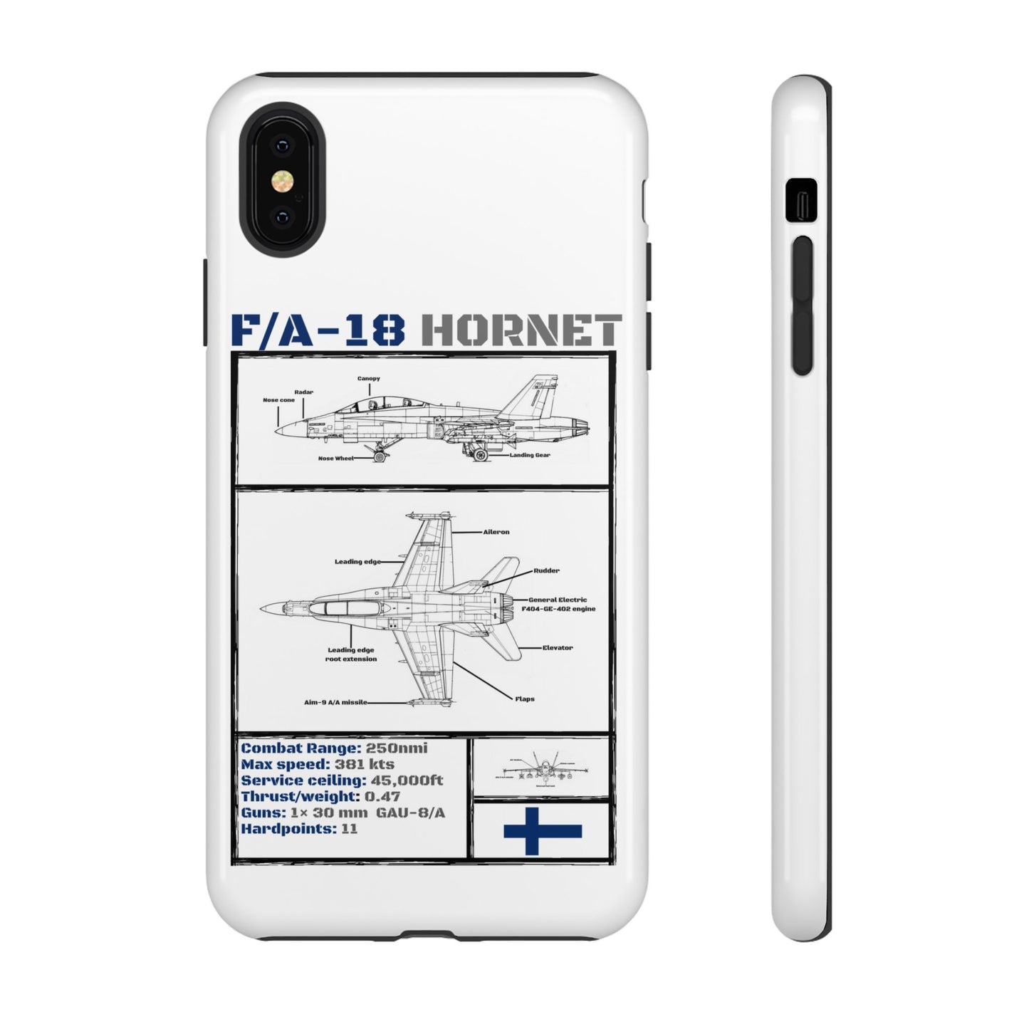 F/A-18 Hornet Schematic edition phone case (FAF Colour-Way)