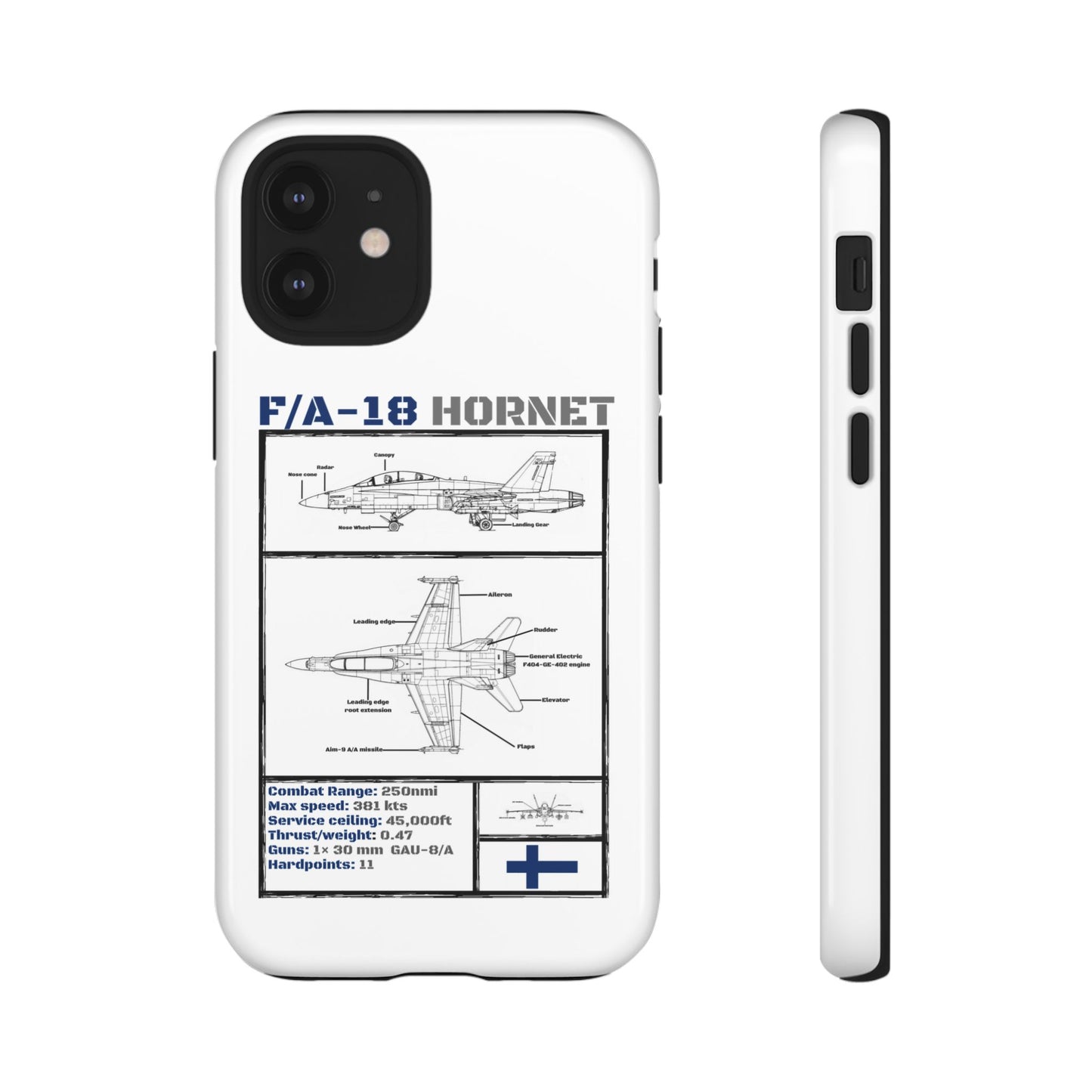 F/A-18 Hornet Schematic edition phone case (FAF Colour-Way)