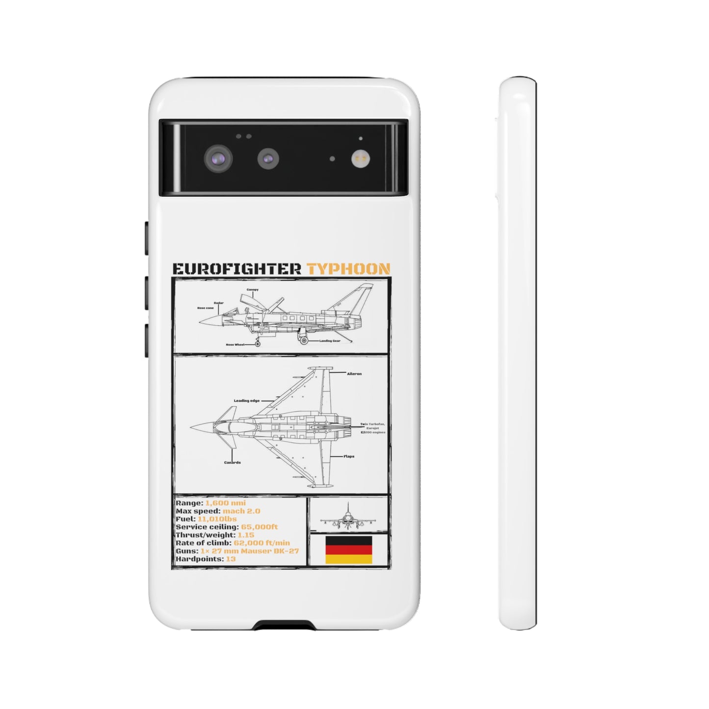 Eurofighter Typhoon Rigid Phone Case (Luftwaffe colour-ways)