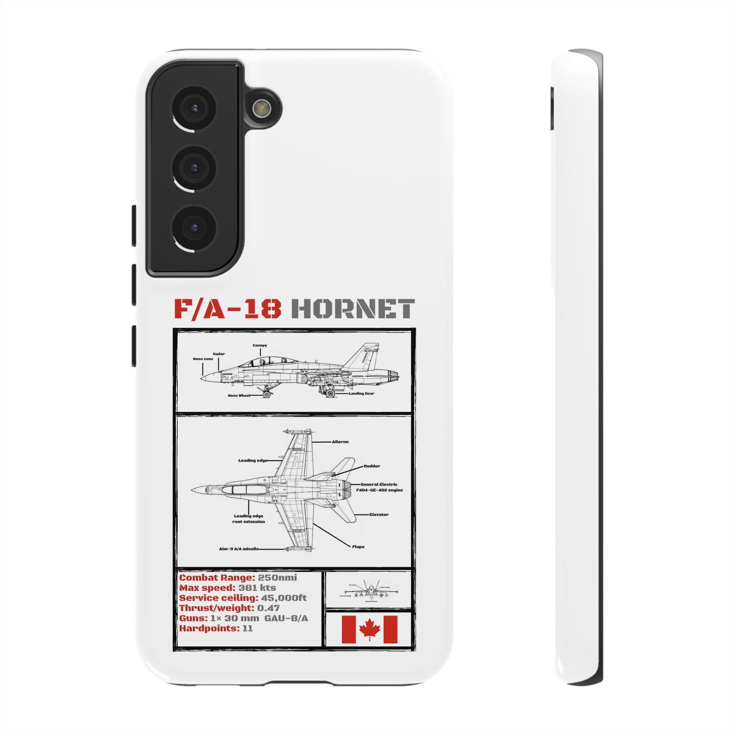 F/A-18 Hornet Schematic edition phone case (RCAF Colour-Way)