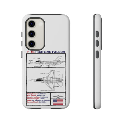 F-16 Fighting Falcon Schematic edition phone case (USAF Colour-Way)