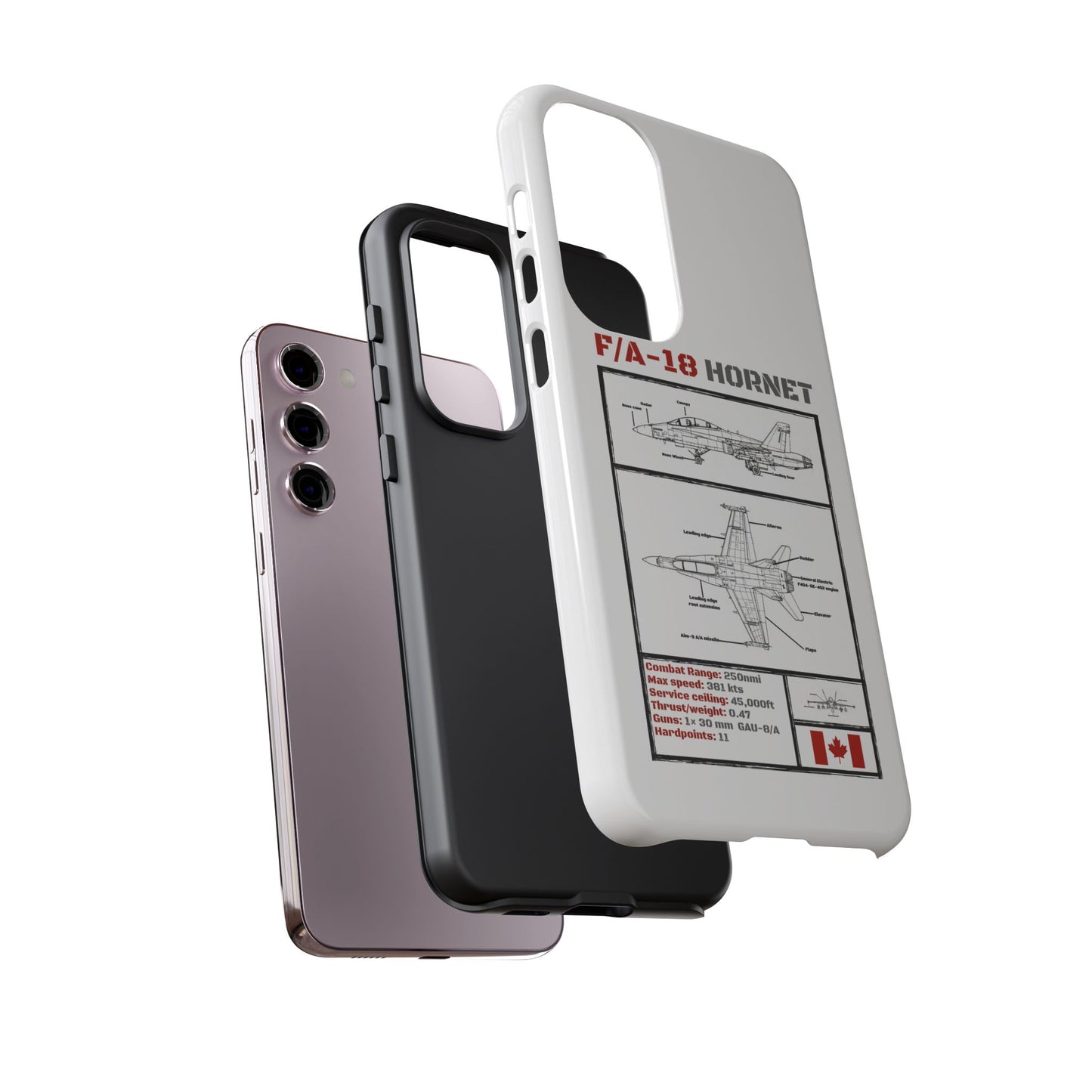 F/A-18 Hornet Schematic edition phone case (RCAF Colour-Way)