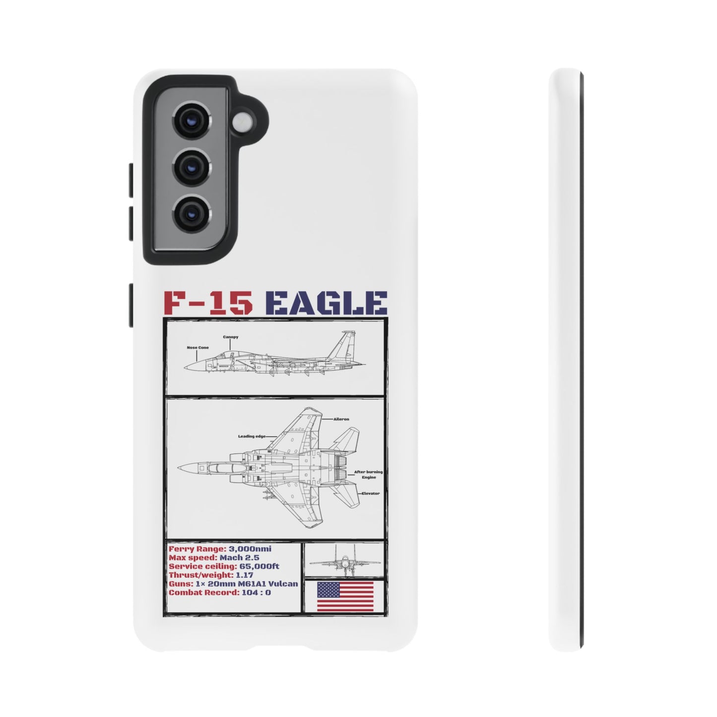 F-15 Schematic edition phone case