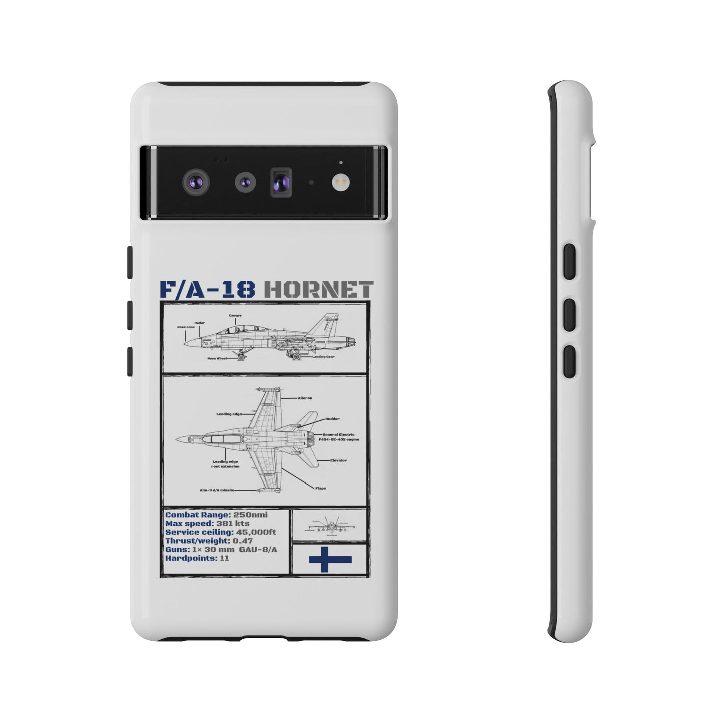 F/A-18 Hornet Schematic edition phone case (FAF Colour-Way)