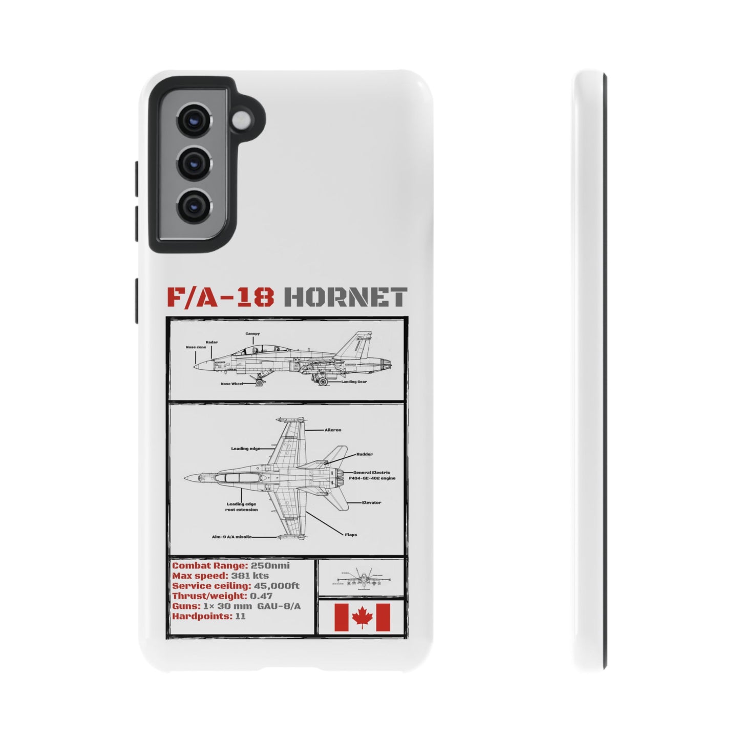 F/A-18 Hornet Schematic edition phone case (RCAF Colour-Way)