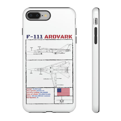 F111 Aardvark  Schematic Durable Phone Case (USAF Colourways)