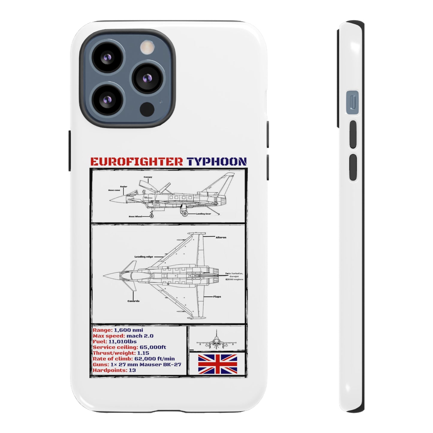 Eurofighter Typhoon Rigid Phone Case (RAF colour-ways)