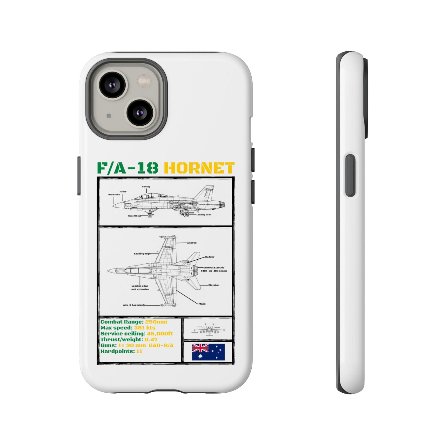 F/A-18 Hornet Schematic edition phone case (RAAF Colour-Way)