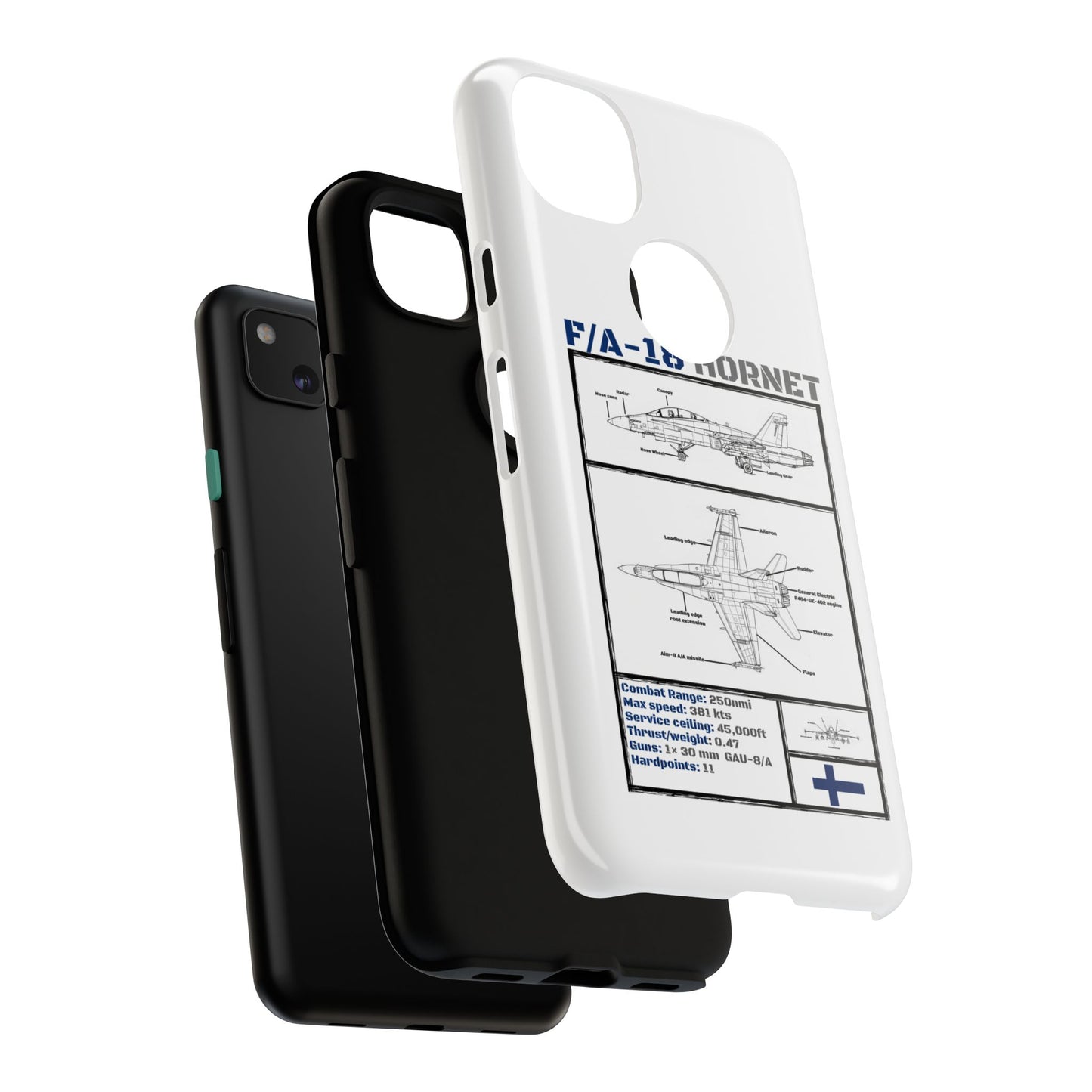 F/A-18 Hornet Schematic edition phone case (FAF Colour-Way)