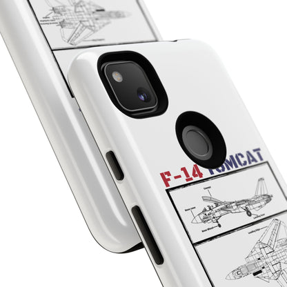 F-14 Tomcat Schematic edition phone case (USAF Colour-Way)