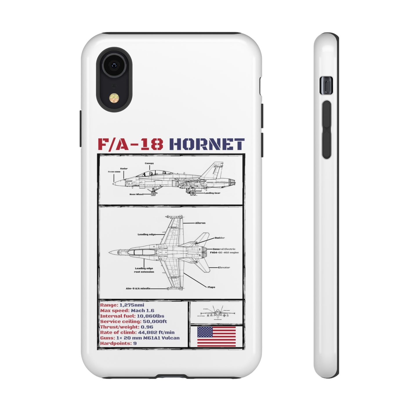 F/A-18 Schematic Rigid Phone Case (USAF colour-ways)