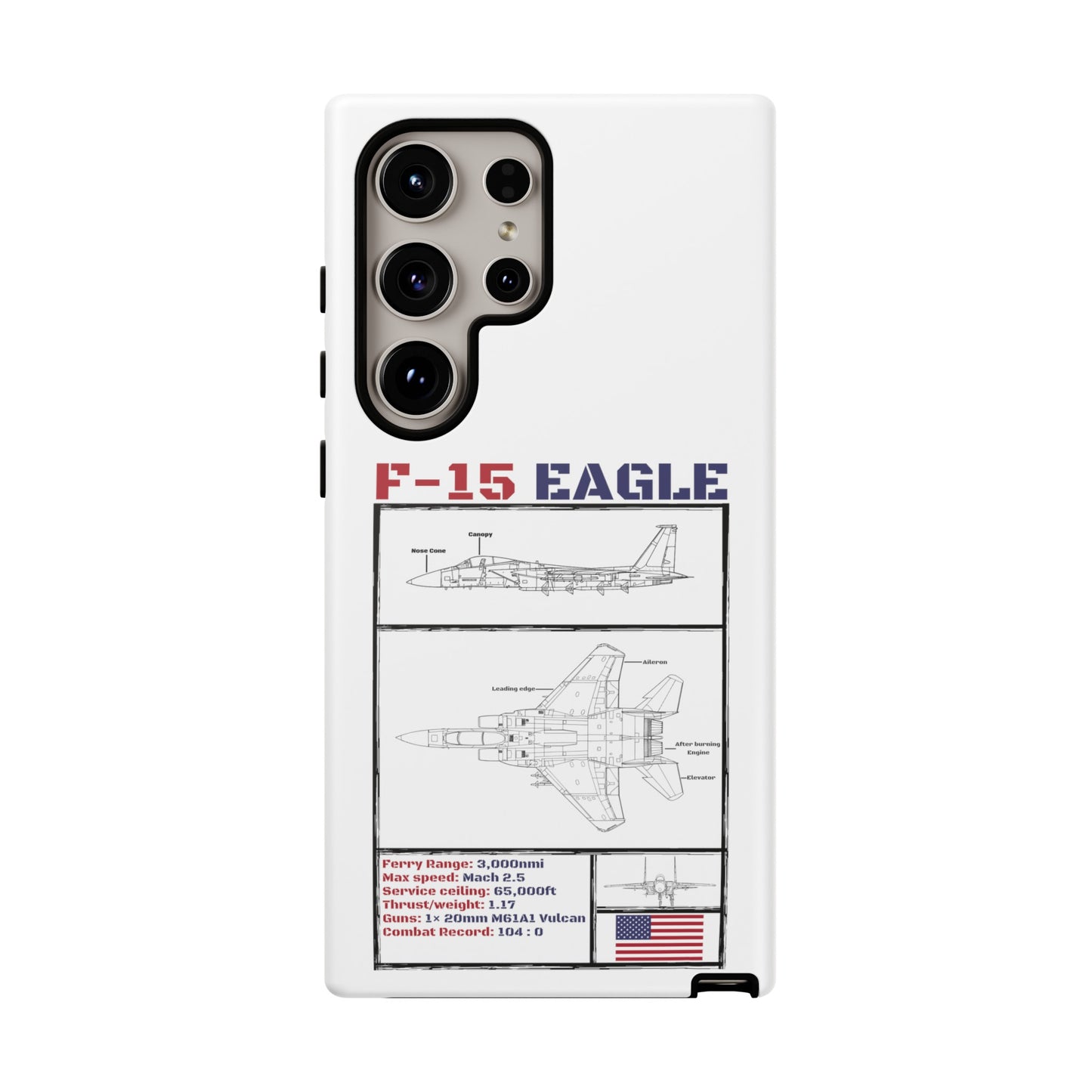 F-15 Schematic rigid Phone Case (USAF colour-ways)