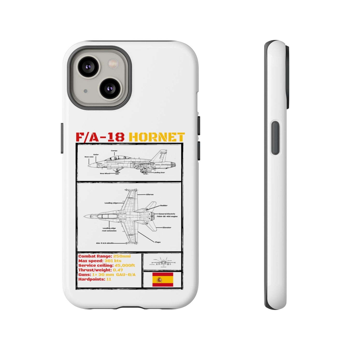 F/A-18 Hornet Schematic edition phone case (EDA Colour-Way)