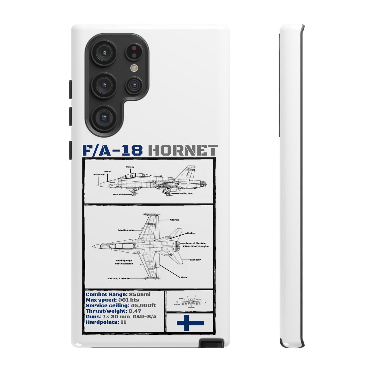 F/A-18 Hornet Schematic edition phone case (FAF Colour-Way)