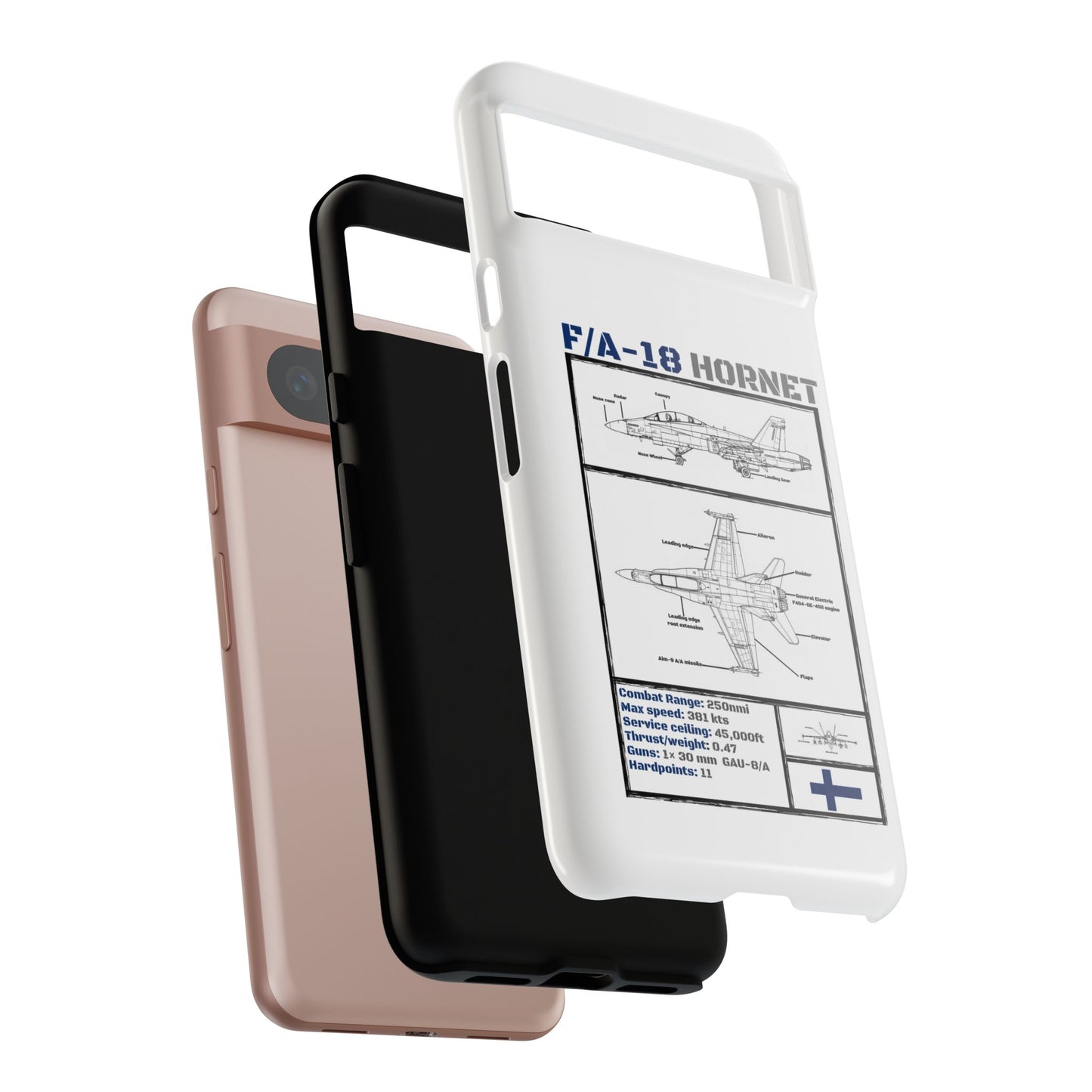 F/A-18 Hornet Schematic edition phone case (FAF Colour-Way)