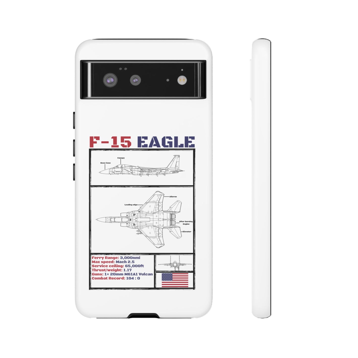 F-15 Schematic edition phone case