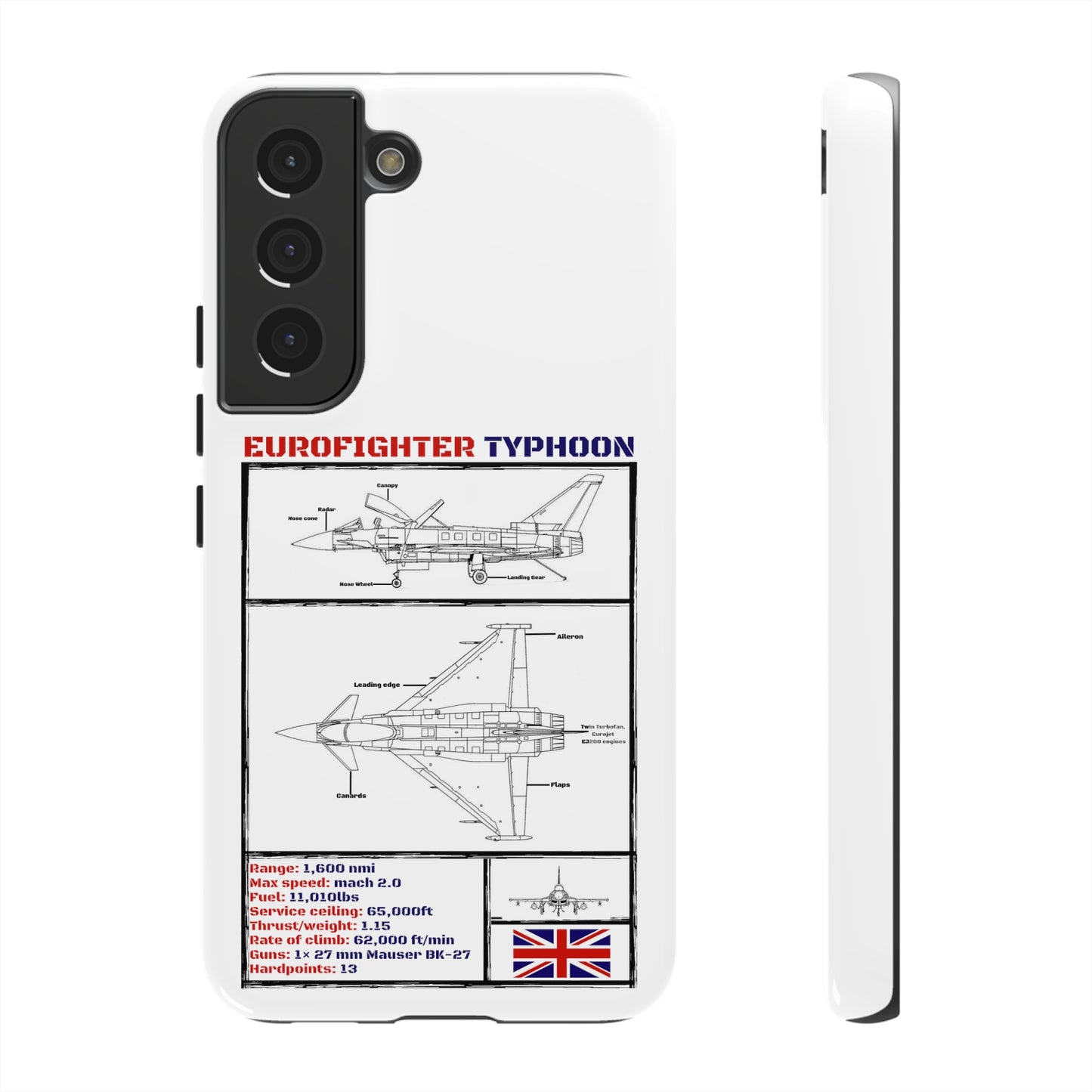 Eurofighter Typhoon Rigid Phone Case (RAF colour-ways)