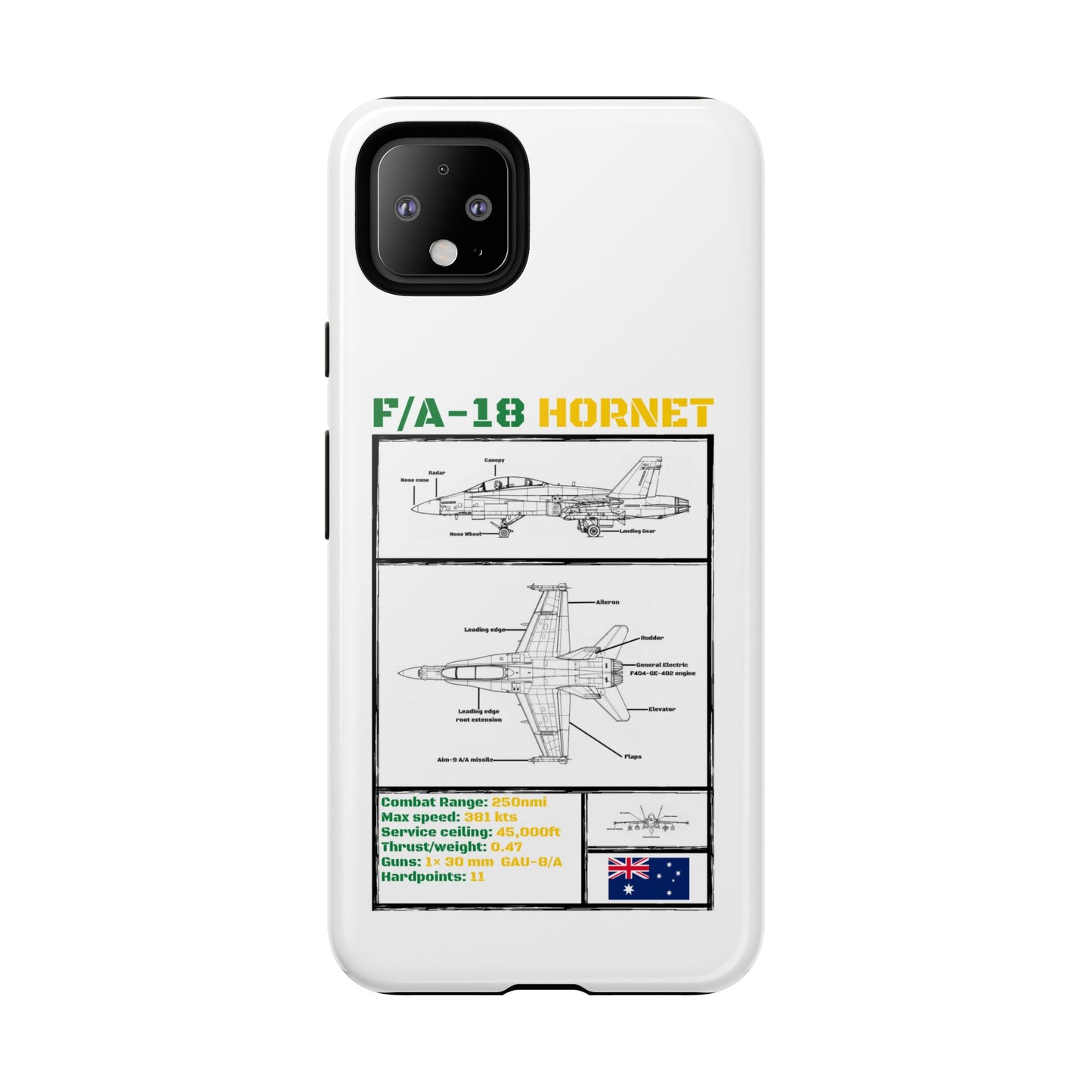 F/A-18 Hornet Schematic edition phone case (RAAF Colour-Way)