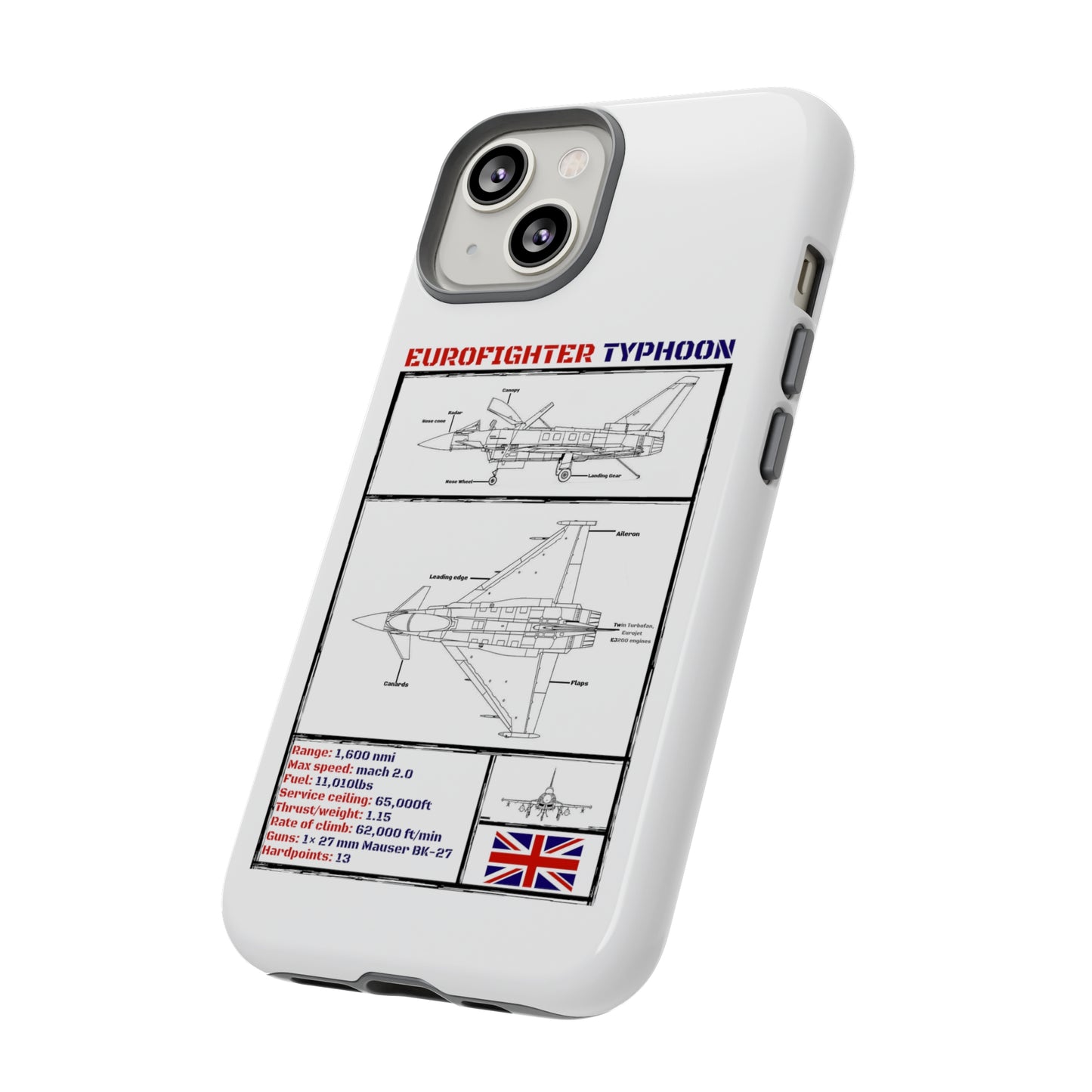 Eurofighter Typhoon Rigid Phone Case (RAF colour-ways)