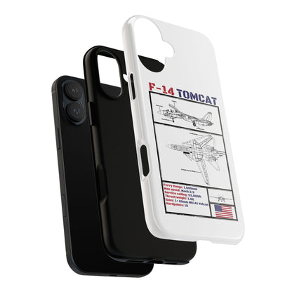 F-14 Tomcat Schematic edition phone case (USAF Colour-Way)