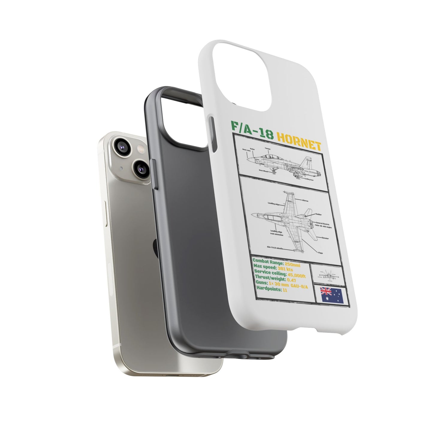 F/A-18 Hornet Schematic edition phone case (RAAF Colour-Way)